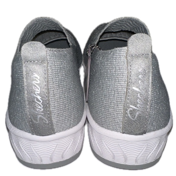 Skechers Up-Lifted Vegan Relaxed Fit Memory Foam Mary Jane Gray Slip-On Shoes - Picture 13 of 14